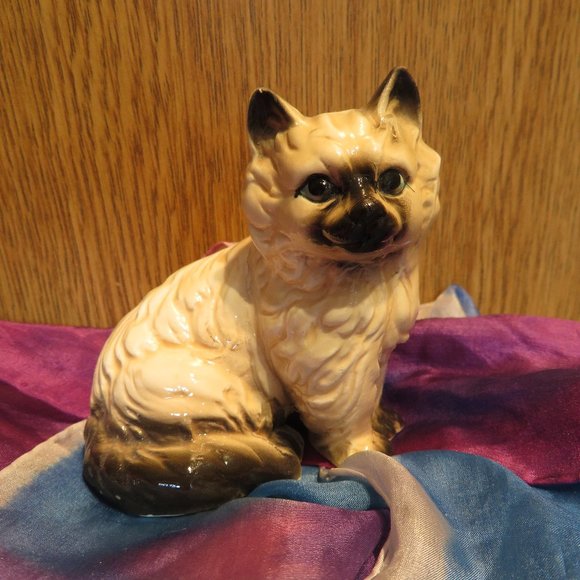 Vintage Ceramic HIMALAYAN Cat Figurine 3" (F16) - Picture 7 of 7